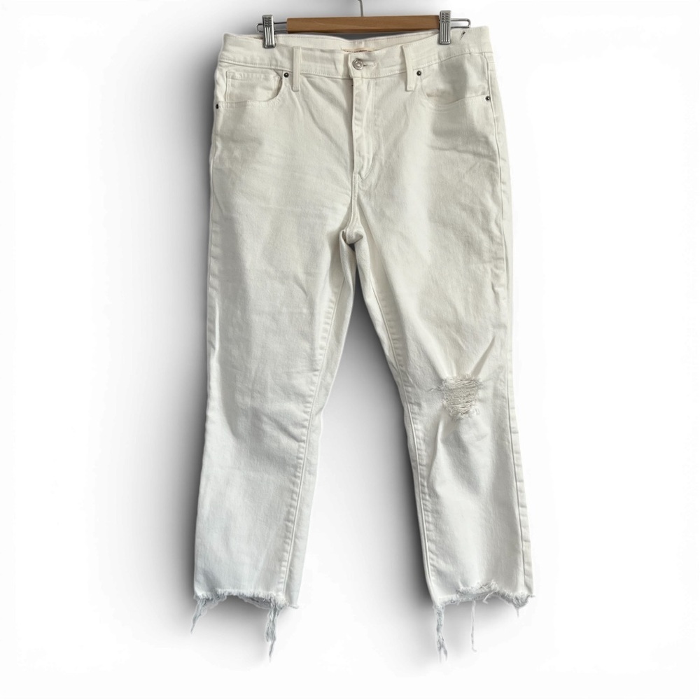 Levi’s Premium 724 High Rise Straight Crop Jeans Women’s W32 Off White